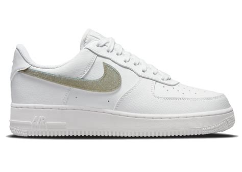 Nike Air Force 1 Low White Gold Glitter Swoosh (Women's)